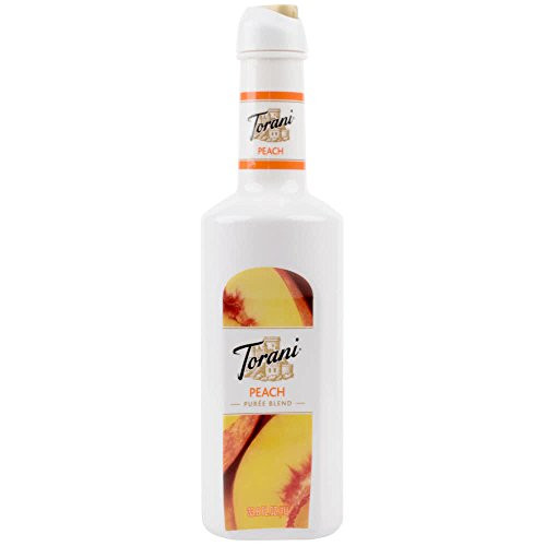 Torani Peach Puree Blend 1 Liter _ Great for Smoothies_ Frozen Drinks_ Dirty Sodas and More!