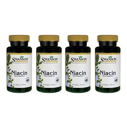Swanson Niacin 100 mg 250 Tabs 4 Pack