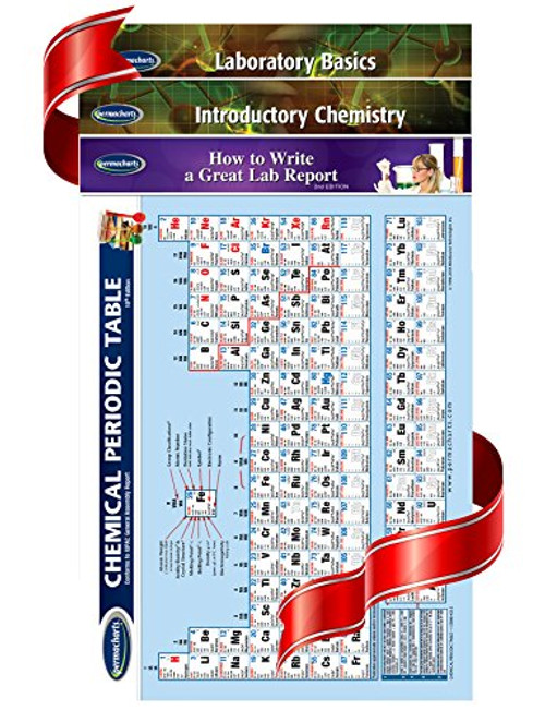 Chemistry Charts for Beginners Guides _ 4 Laminated Charts _ Quick Reference Guide Bundle by Permacharts