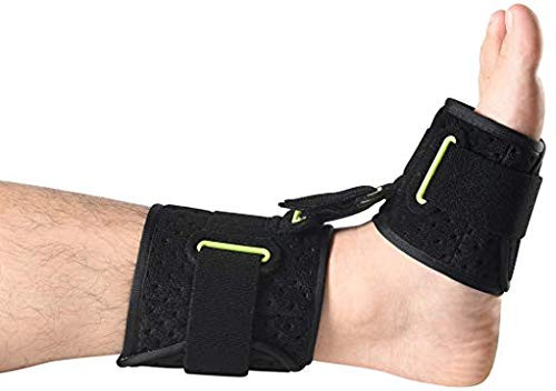 Ankle Support AFO Drop Foot Brace (1 Piece) - Pain Relief Plantar Fasciitis Splints Orthotics Corrector, Adjustable Assist Strap for Improved Walking Gait, Prevents Cramps Ankle Sprains