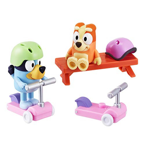 Bluey Vehicle 2_Pack_ 2.5_3 inch inch Bluey and Bingo Articulated Figures _ Scooter Time_ Multicolor _13085_ Bluey Vehicle 2_Pack_ 2.5_3 inch inch Bluey and Bingo Articulated Figures _ Scooter Time_ Multicolor _13085_