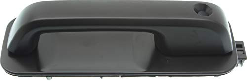 Exterior Front Door Handle Compatible with FORD F_150 2015_2018 LH Smooth Black with Hole All Cab Types
