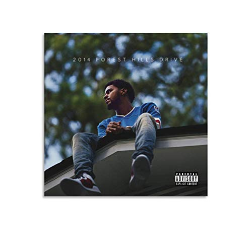 A_rapper Record Producer J. Cole 2014 Forest Hills Drive Wall Poster_Living Room Bedroom Decoration 24 Poster Decorative Painting Canvas Wall Art Living Room Posters Bedroom Painting 20x20inch_50x50cm