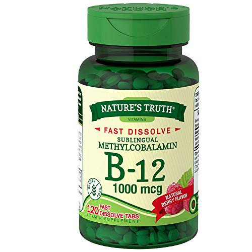 Nature's Truth Vitamin B_12 1000 mcg Fast Dissolve Tablets_ Natural Berry Flavor 120 ea _Pack of 2_