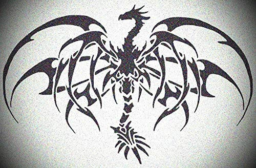 Wide Wing Dragon Stencil Gothic Dragons Wall Painting Stencils