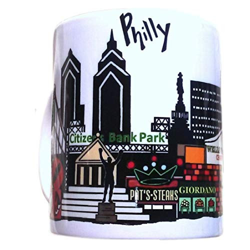 PHILLY Coffee Mug _ Philadelphia Skyline and City Landmarks