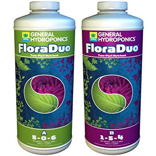 General Hydroponics 726.870.885 Floraduo A  and  B_ 1 Quart fertilizers_ Natural