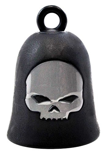 Harley_Davidson Willie G Skull Matte Black Ride Bell_ Gray Logo HRB052