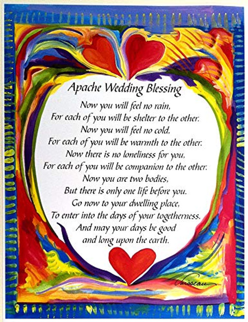 Apache Wedding Blessing 8x11 poster _ Heartful Art by Raphaella Vaisseau Apache Wedding Blessing 8x11 poster _ Heartful Art by Raphaella Vaisseau