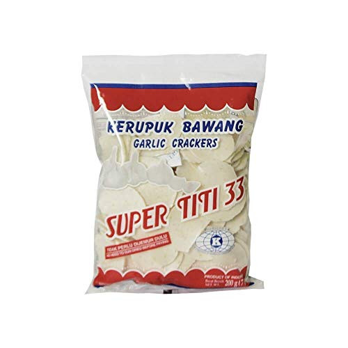 Super Titi Garlic Crackers _Raw_   Kerupuk Bawang _ 7oz _Pack of 2_