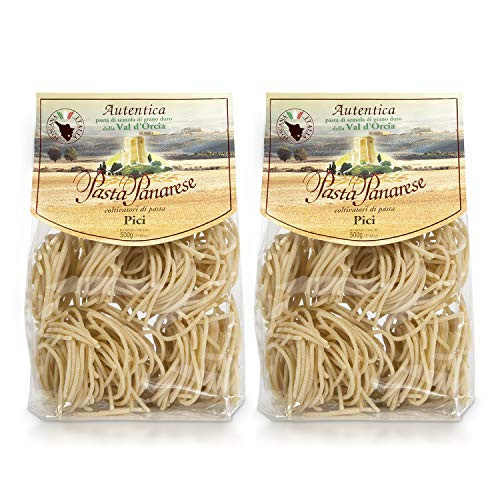 Pasta Panarese Pici Pasta _ Wheat Pasta Made in Italy_ 500g   17.63oz _2 pack_