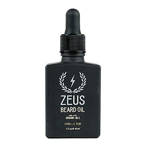 ZEUS Beard Oil Made With Organic Oils, Vanilla Rum, 1 Ounce