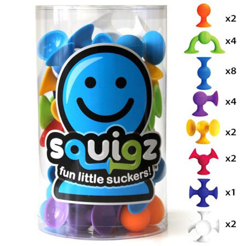 Fat Brain Toys Original Squigz Starter 24 piece set - Suction Construction Fat Brain Toys Original Squigz Starter 24 piece set - Suction Construction