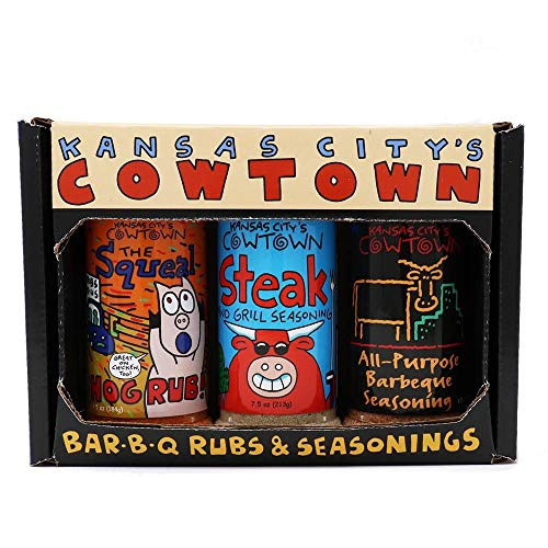 Kansas City's Cowtown Gift Pack _ Rubs  and  Seasonings _ 3 Pack _ The Squeal _ Steak _ All Purpose