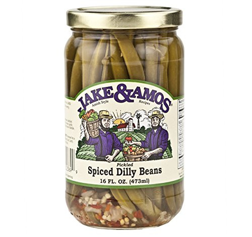 Jake  and  Amos Pickled Spiced Dilly Beans_ 16 Oz. Jar _Pack of 2_