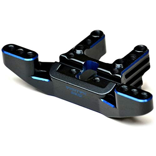 EXOTEK 1886 B6.1 Front Camber Mount 7075 Black and Blue Anodized for T61 SC6