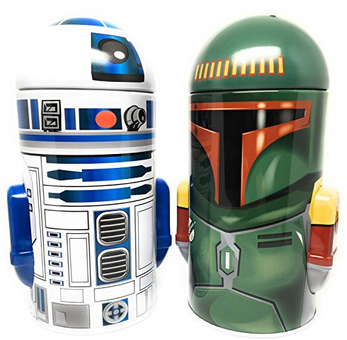 Star Wars R2-D2 and Boba Fett Steel Coin Banks (Total of 2 Banks)