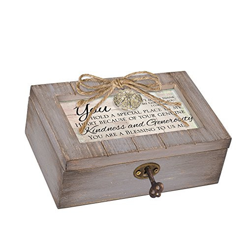 Cottage Garden You Are A Blessing To Us All Grey Locket Petite Music Box Plays Friend In Jesus