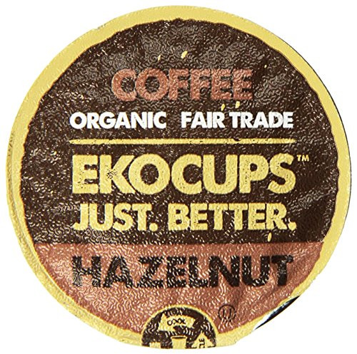 EKOCUPS Artisan Organic Hazelnut Flavored Coffee, Medium roast , in Recyclable Single Serve Cups for Keurig K-cup Brewers, 40 count EKOCUPS Artisan Organic Hazelnut Flavored Coffee, Medium roast , in Recyclable Single Serve Cups for Keurig K-cup Brewers, 40 count