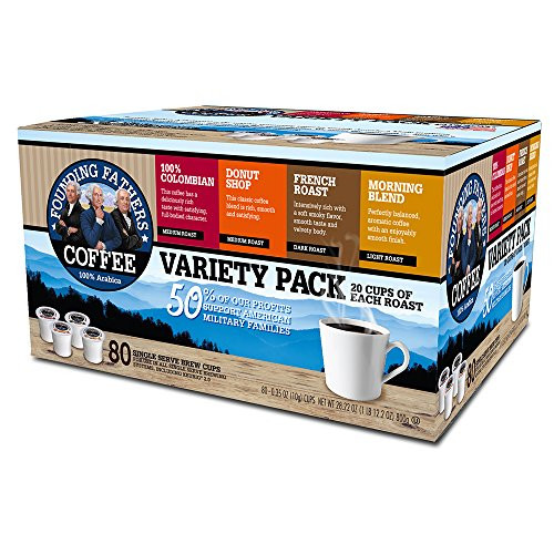 Founding Fathers Coffee Variety Pack, 80 Count