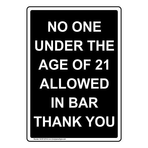 OSWALDO No One Under The Age of 21 Allowed Aluminum Metal Sign_ 8x12 inch