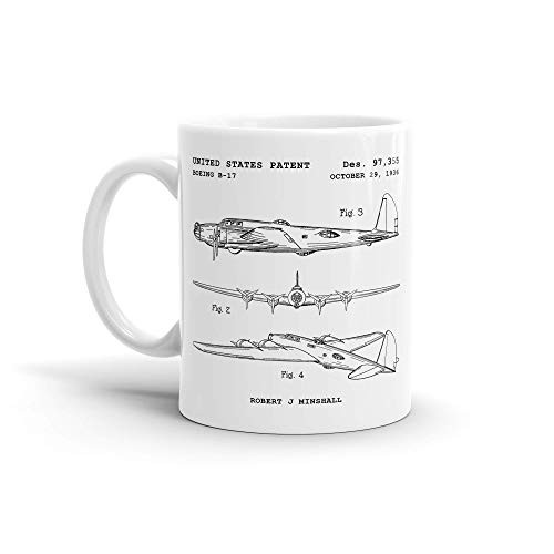 B_17 Flying Fortress Coffee Mug  Patent Mugs_ Aviation Coffee Mug_ Gifts under  20