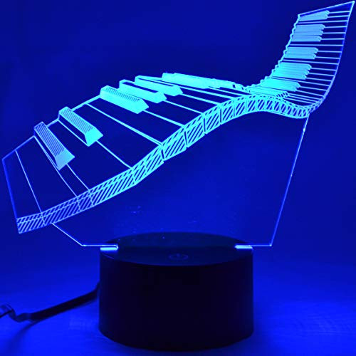 Floating Keyboard _ 3D LED LAMP Optical Illusion Light with 7 Color Changing Lighting Effects