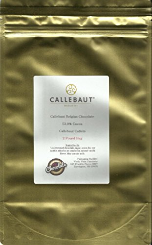 Callebaut Chocolate Callets Semisweet _small discs_ 53.8 Percent  cacao 2 lbs