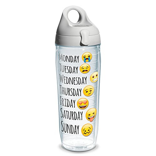 Tervis Days of The week Wrap Clear Inner 24oz Water Bottle with Grey Wb Lid