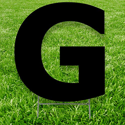 Cardboard People Advanced Graphics Black Letter G Yard Sign and Outdoor Lawn Decoration _ Metal H_Stake Included _ Print Single Sided