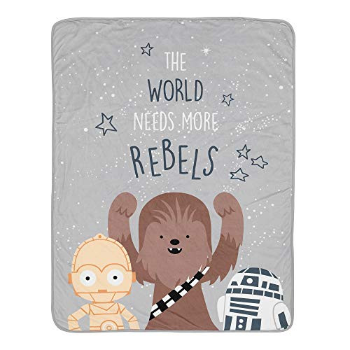 Lambs  and  Ivy Star Wars Rebels R2D2 C_3PO Chewbacca Soft Sherpa Baby Blanket