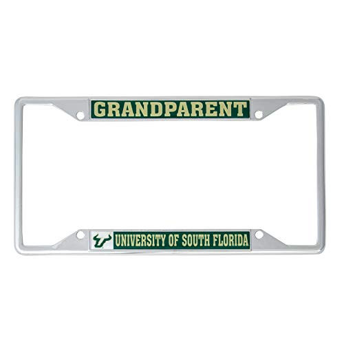 University of South Florida USF Bulls NCAA Metal License Plate Frame for Front or Back of Car Officially Licensed _Grandparent_ C