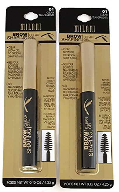 TWO Milani Brow Shaping Gel_ 01 Clear_ 0.15 oz