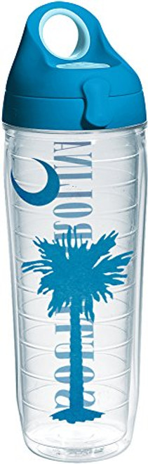 Tervis 1232585 South Carolina State Flag Colossal Tumbler with Wrap and Turquoise Lid 24oz Water Bottle, Clear Tervis 1232585 South Carolina State Flag Colossal Tumbler with Wrap and Turquoise Lid 24oz Water Bottle, Clear