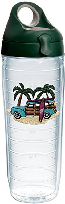 Tervis 1231188 Green Woodie Tumbler with Emblem and Hunter Green with Gray Lid 24oz Water Bottle, Clear Tervis 1231188 Green Woodie Tumbler with Emblem and Hunter Green with Gray Lid 24oz Water Bottle, Clear