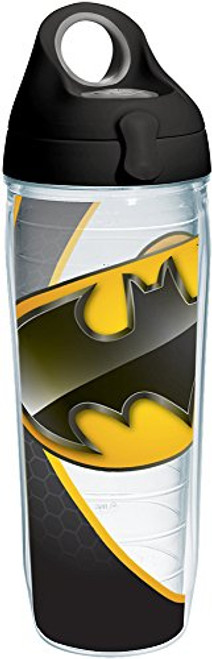 Tervis 1231944 Batman - Logo Tumbler with Wrap and Black with Gray Lid 24oz Water Bottle, Clear Tervis 1231944 Batman - Logo Tumbler with Wrap and Black with Gray Lid 24oz Water Bottle, Clear