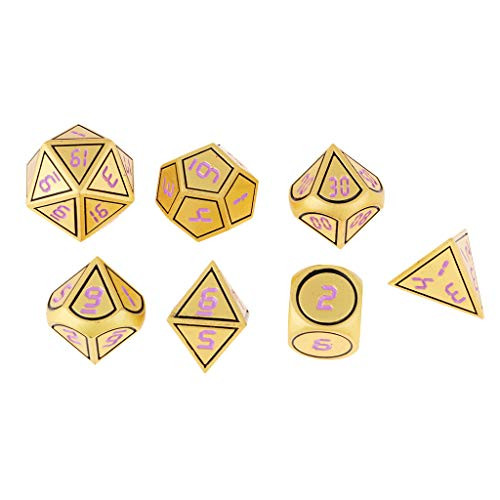 F Fityle 7X Polyhedral Dice D20 D12 D10 D8 D6 D4 Dices Set for D and D RPG MTG Table Game F