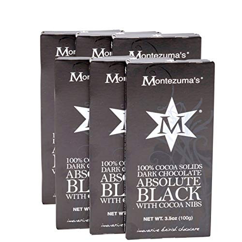 Montezuma Dark Chocolate Absolute Black 100 Percent  Cocoa 90g _Pack of 3_