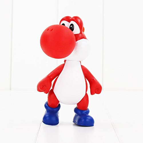 F and J Super Mario Red Yoshi Action Figure Toy_7cm x 14cm_ Multicolor_