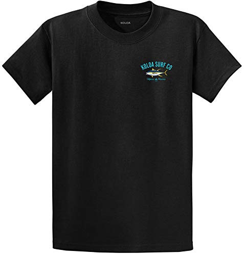 Koloa Surf Mens Yellowfin Tuna Logo Heavyweight Tees_Tall_2XLT_Black c