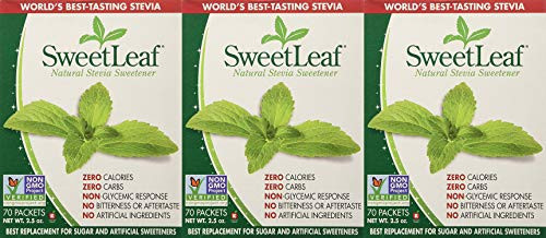 SweetLeaf Stevia Sweetener 70 packets 2.5oz _Pack of 3_