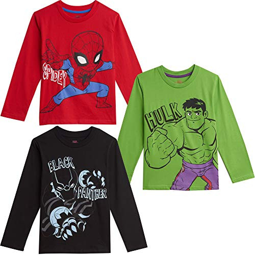 Marvel Avengers Big Boys 3 Pack Long Sleeve Graphic T_Shirt 7_8 Marvel Avengers Big Boys 3 Pack Long Sleeve Graphic T_Shirt 7_8
