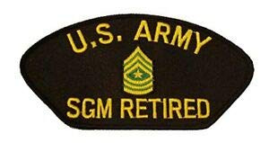 US Army Sergeant Major SGM Retired E_9 Rank Patch Star Enlisted Soldier Service