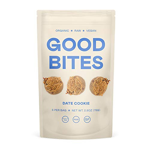 GOOD BITES Organic Date Cookie _ Raw Vegan Bites _ 6 bites per bag _3 bags_
