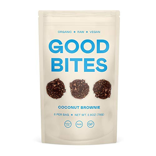 GOOD BITES Organic Coconut Brownie _ Raw Vegan Bites _ 6 bites per bag _3 bags_