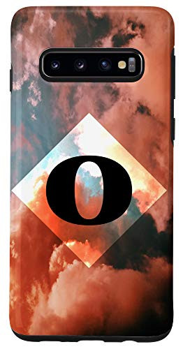 Galaxy S10 Pink Clouds Diamond Monogram Capital Letter O Case