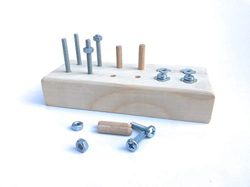 Montessori Screw Board   Toy Screw Board   Life Skills   Educational Toy   Natural Wood   Kids Activity   Montessori Toy   Preschool Toy