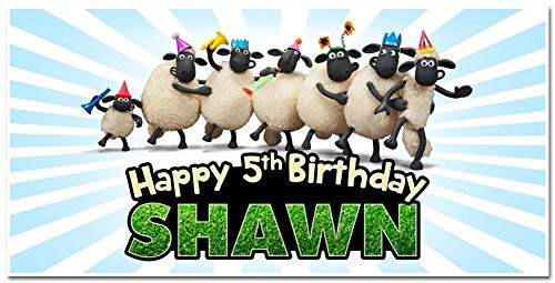 Personalized Shaun the Sheep Party Backdrop