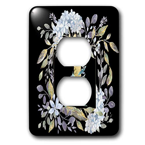 3dRose Monogram J Pretty Image Of Watercolor Blue Hydrangea. _ Light Switch Covers _lsp_327844_6_ 3dRose Monogram J Pretty Image Of Watercolor Blue Hydrangea. _ Light Switch Covers _lsp_327844_6_