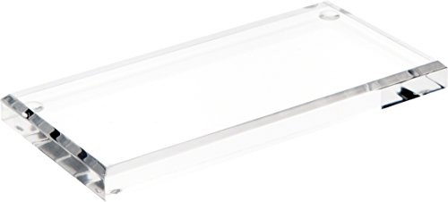 Plymor Clear Acrylic Rectangular Beveled Display Base_ 0.5 inch  H x 6 inch  W x 3 inch  D